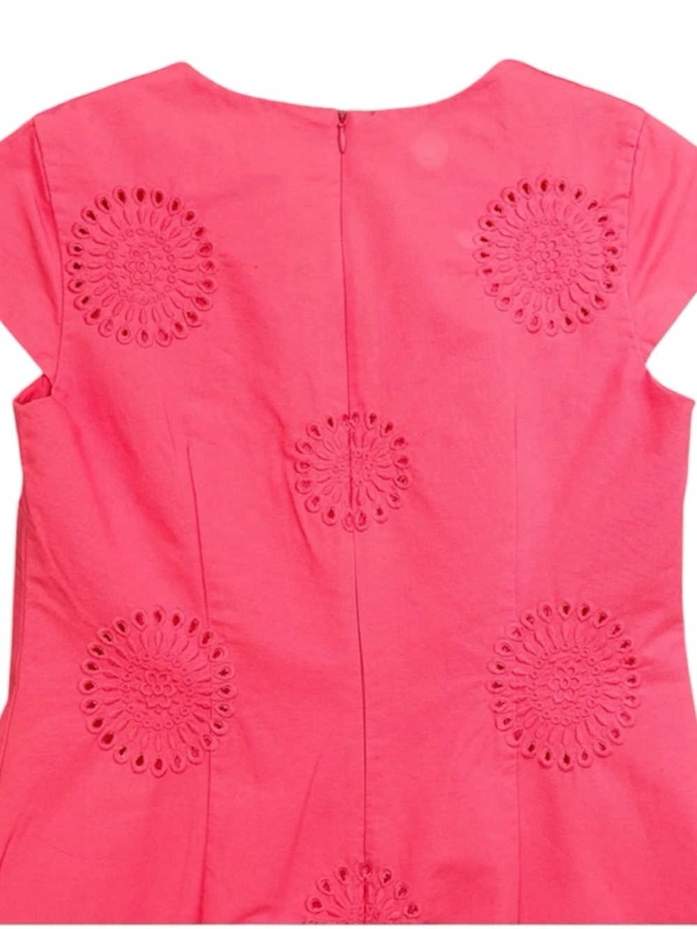 BODEN | Women’s Coral Pink Eyelet Embroidered Midi Dress, US 8 - Picture 4 of 9